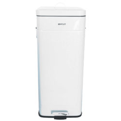 Charles Bentley Retro Trash 30L Pedal Bin - White